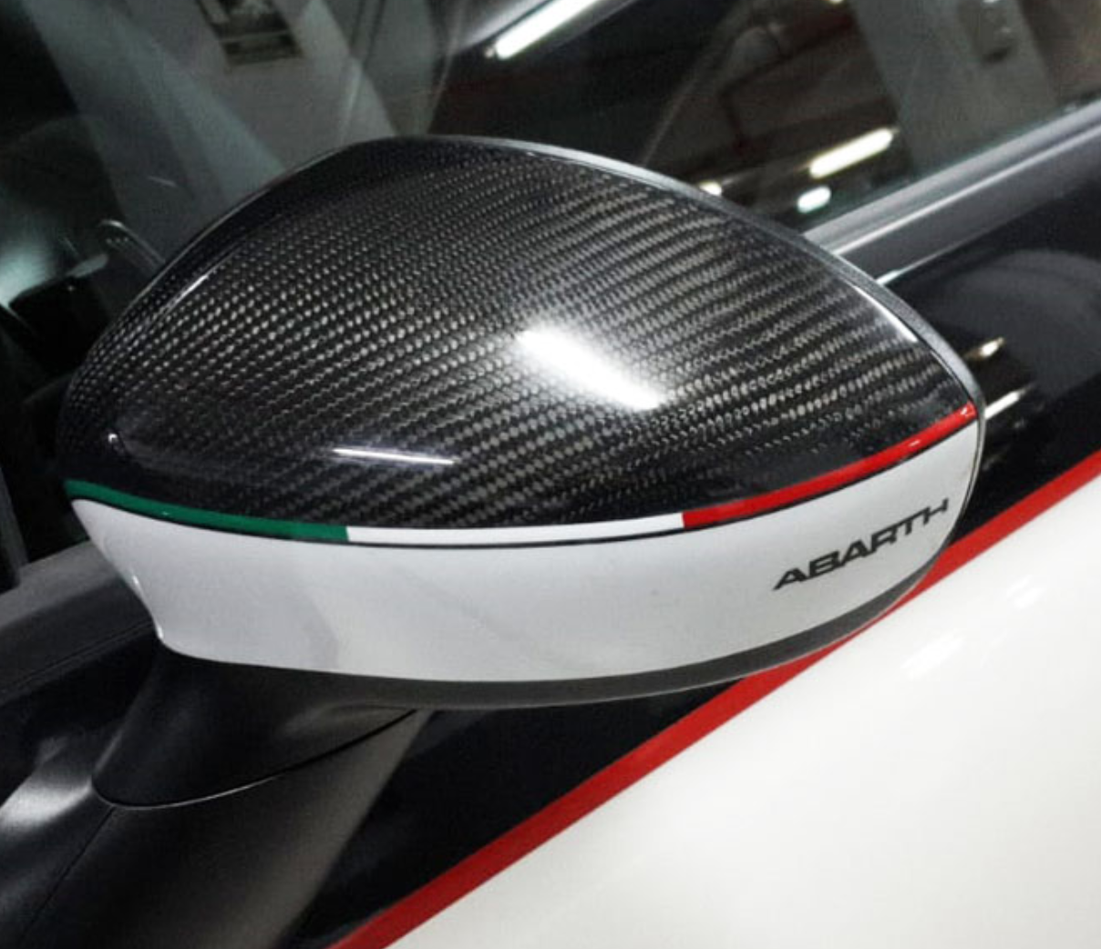 FIAT 500 Carbon Fiber Mirror Caps